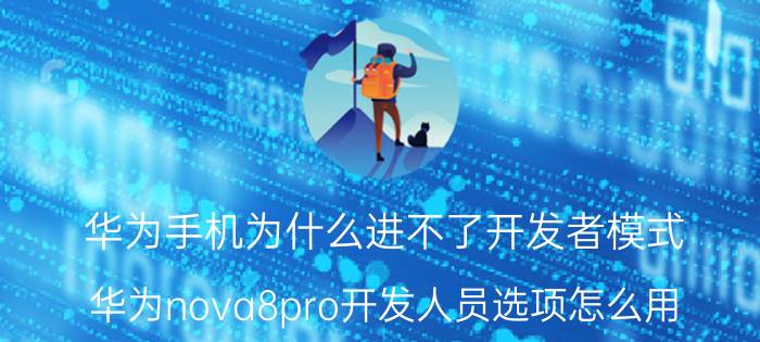 华为手机为什么进不了开发者模式 华为nova8pro开发人员选项怎么用？